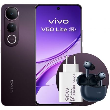 Smartphone Vivo V50 Lite 8GB/ 256GB/ 6.77'/ 5G/ Negro Fantasmal